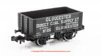 377-2022K Graham Farish 7 Plank Wagon Fixed End number 126 - ‘Gloucester Direct Coal Supply Ltd.’ - Grey